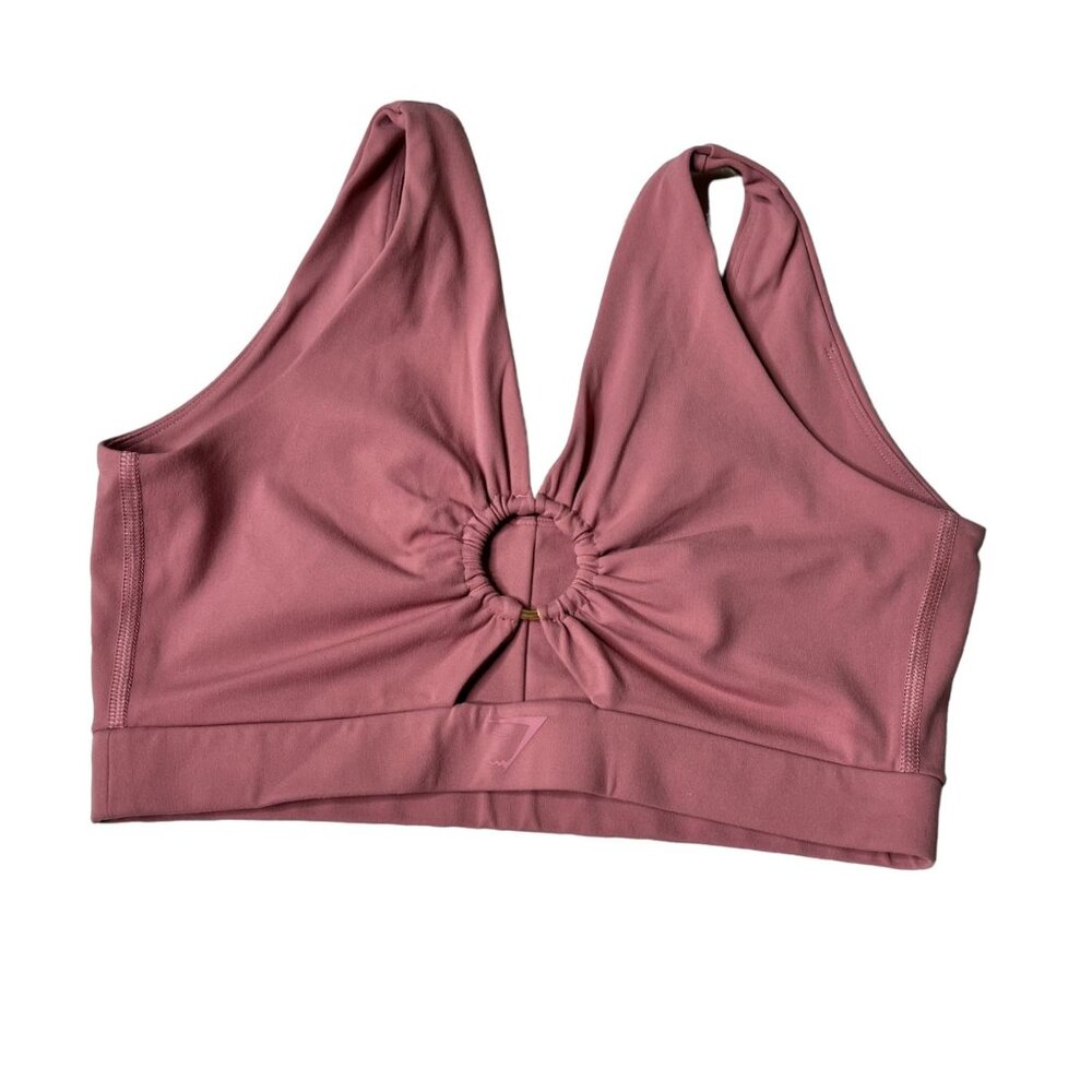Gymshark Women's Sports Bra Size like small Pink Nylon & Spandex size missing